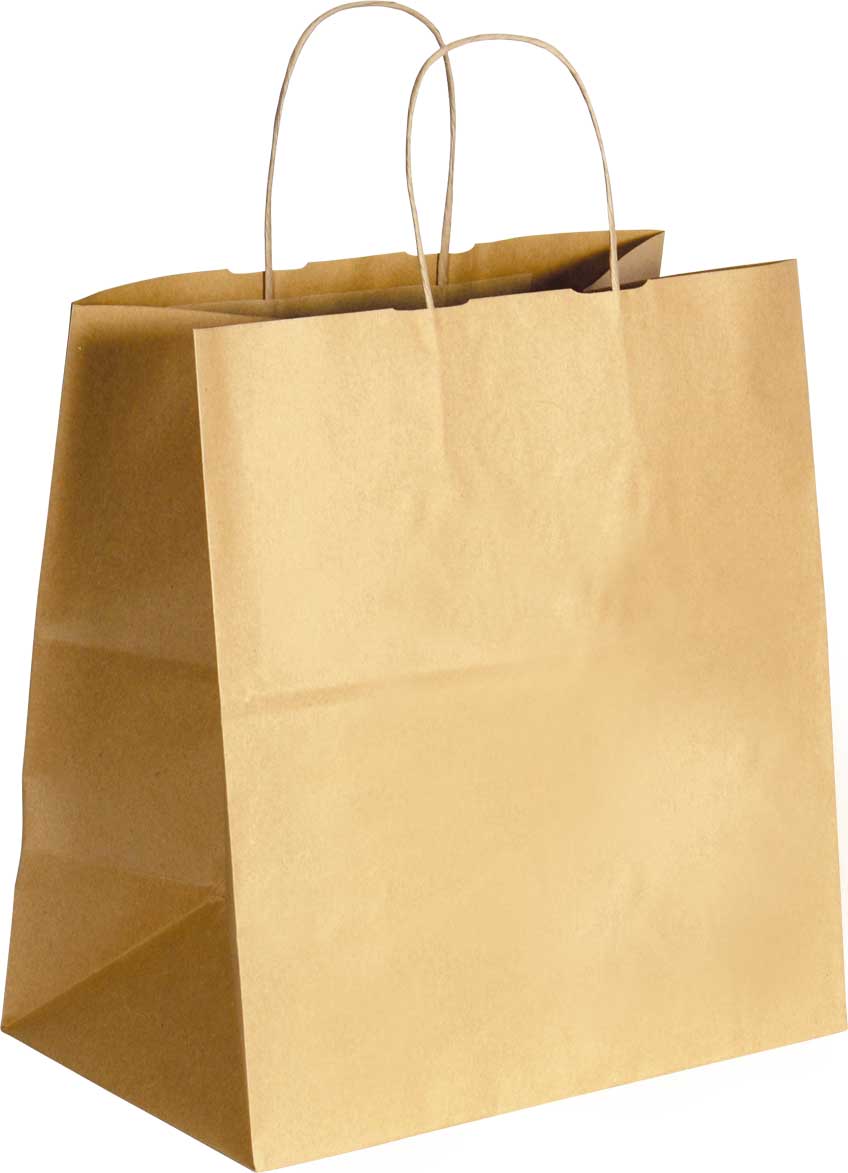Tragetasche Take Away Komfort braun Papier-Tragetasche "Take Away Komfort"