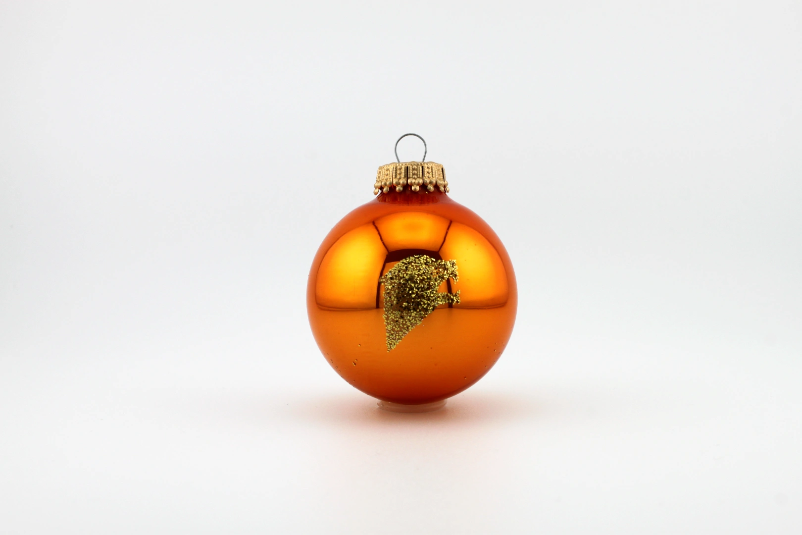 Weihnachtskugeln mit motiv “ orange Kugel mit Jaguar-Auto als Motiv