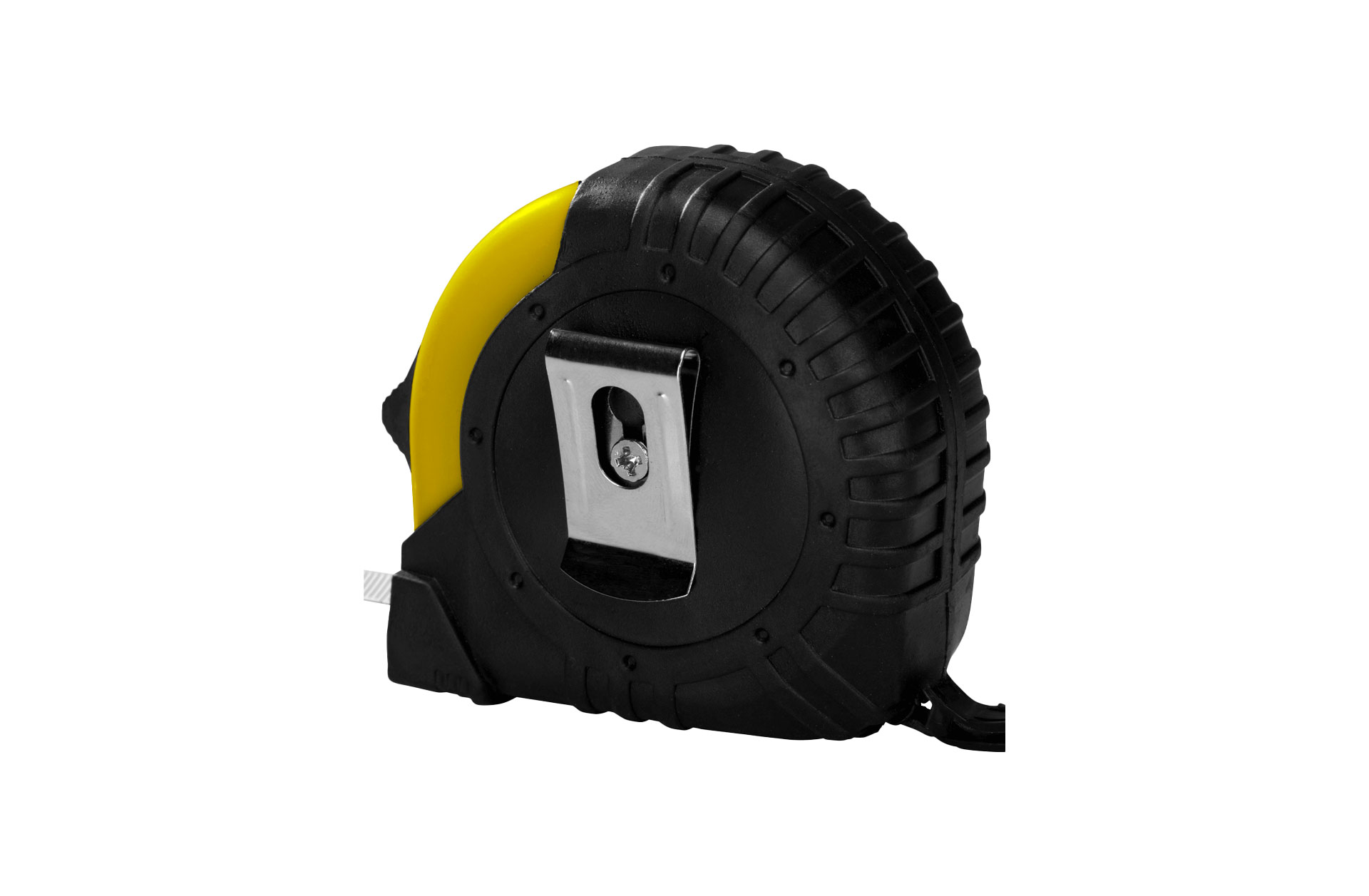 Rollbandmaß gelb rückseite mit Logo