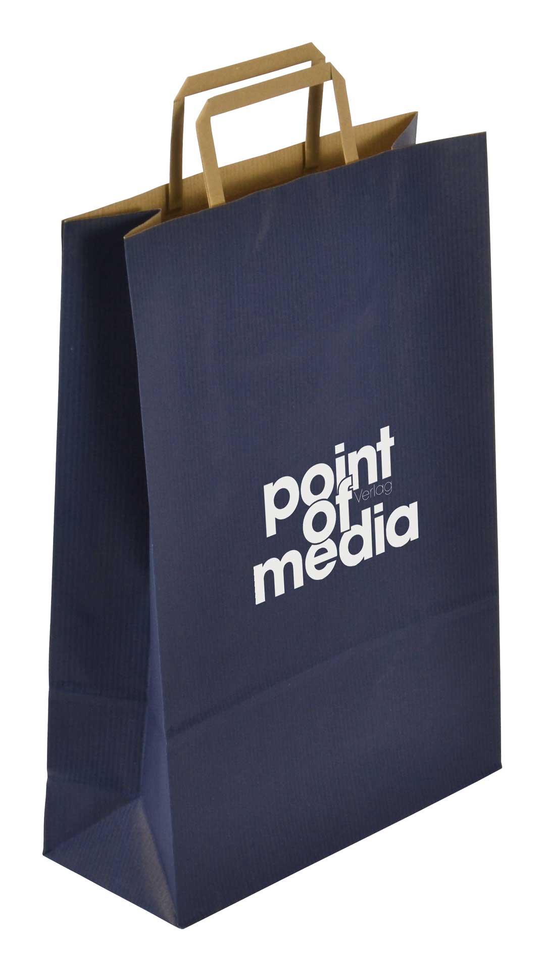 Tragetasche Standard-Recycled blau mit Logo Tragetasche Standard-Recycled blau mit Logo