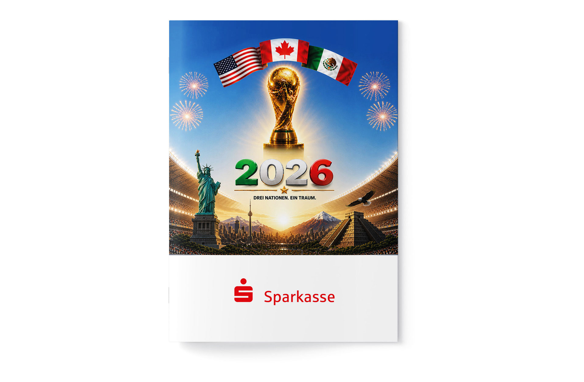 Fußball WM 2026 - Spielplan Broschüre Sparkasse