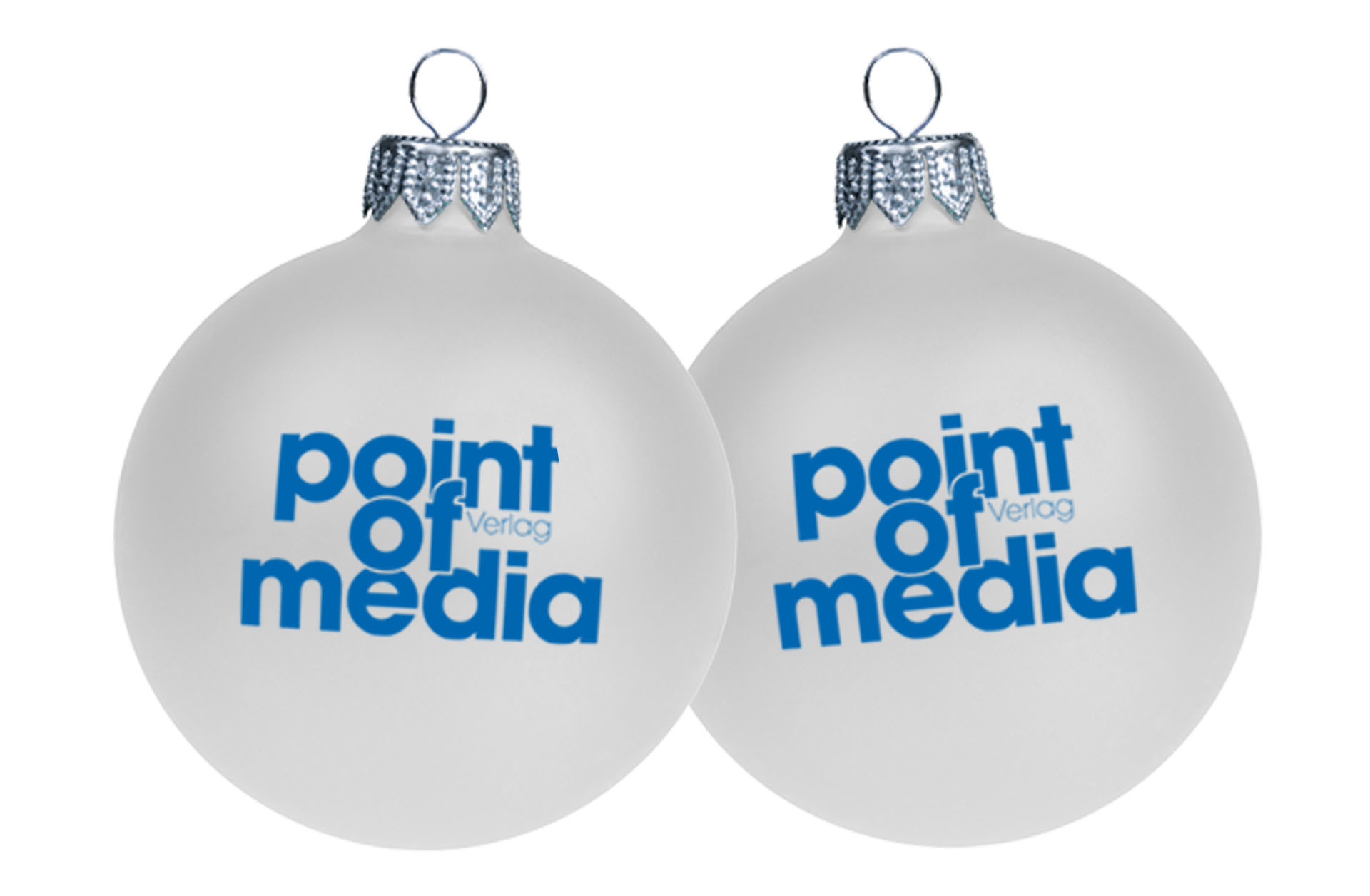 Bedruckte Weihnachtskugeln mit Logo | 2-seitig / 1-farbig
