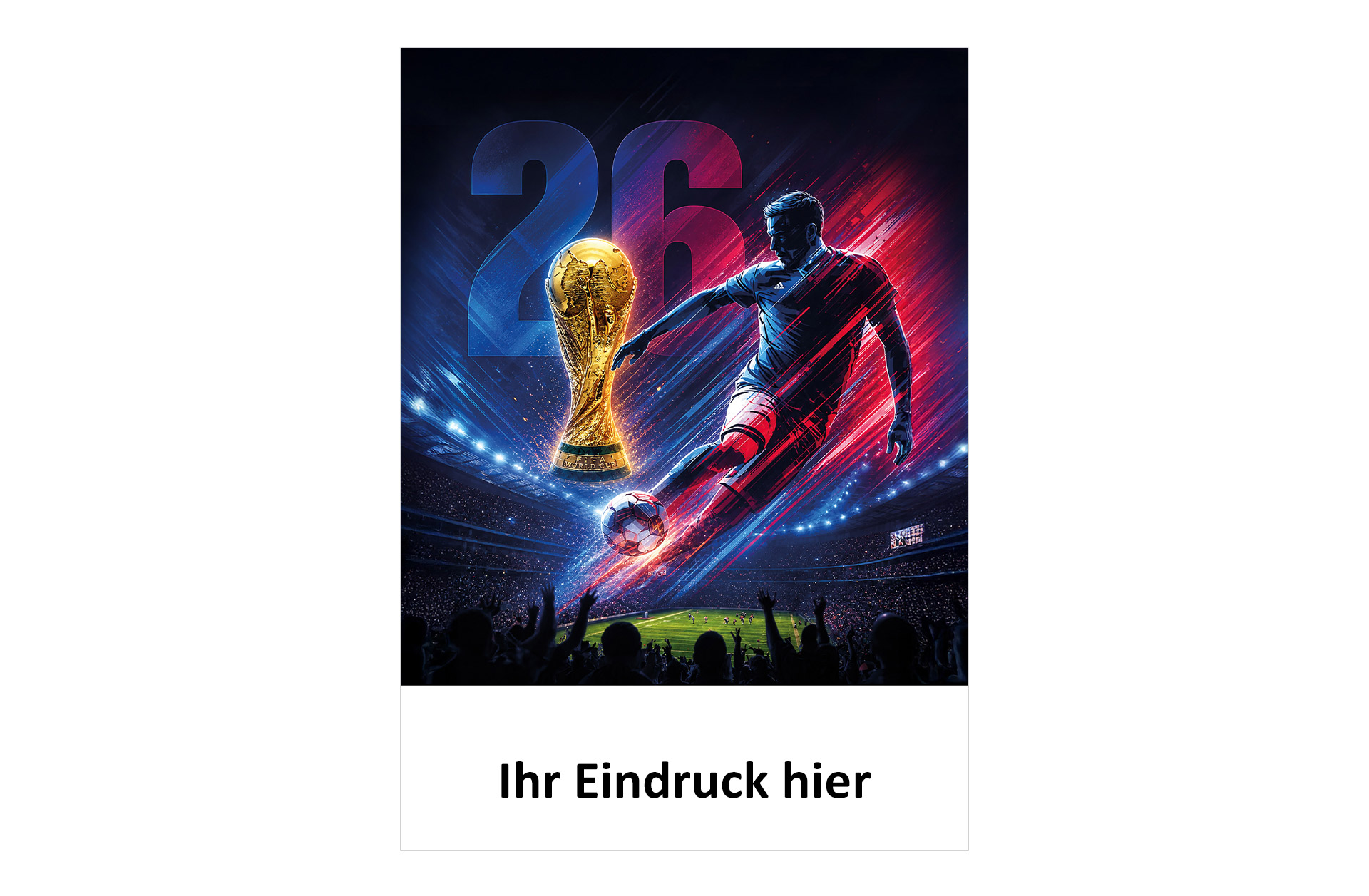 Fußball WM 2026 - Spielplan Faltblatt Volksbank