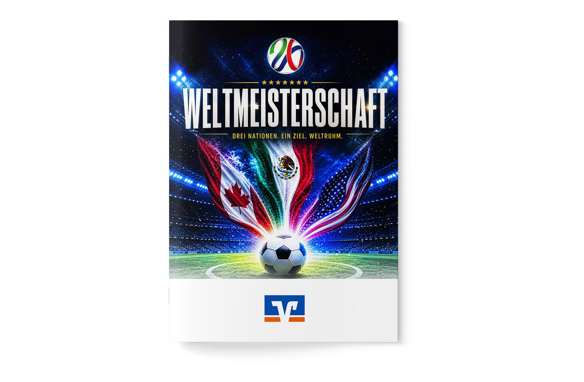Fußball WM 2026 - Spielplan Broschüre Volksbank