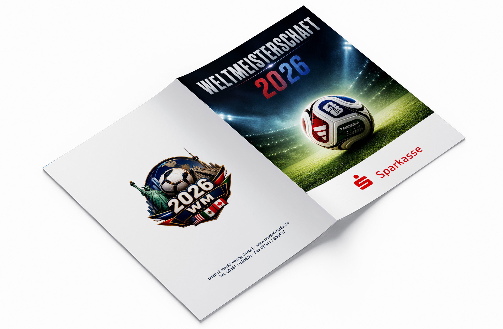 Fußball WM 2026 - Spielplan Broschüre Sparkasse