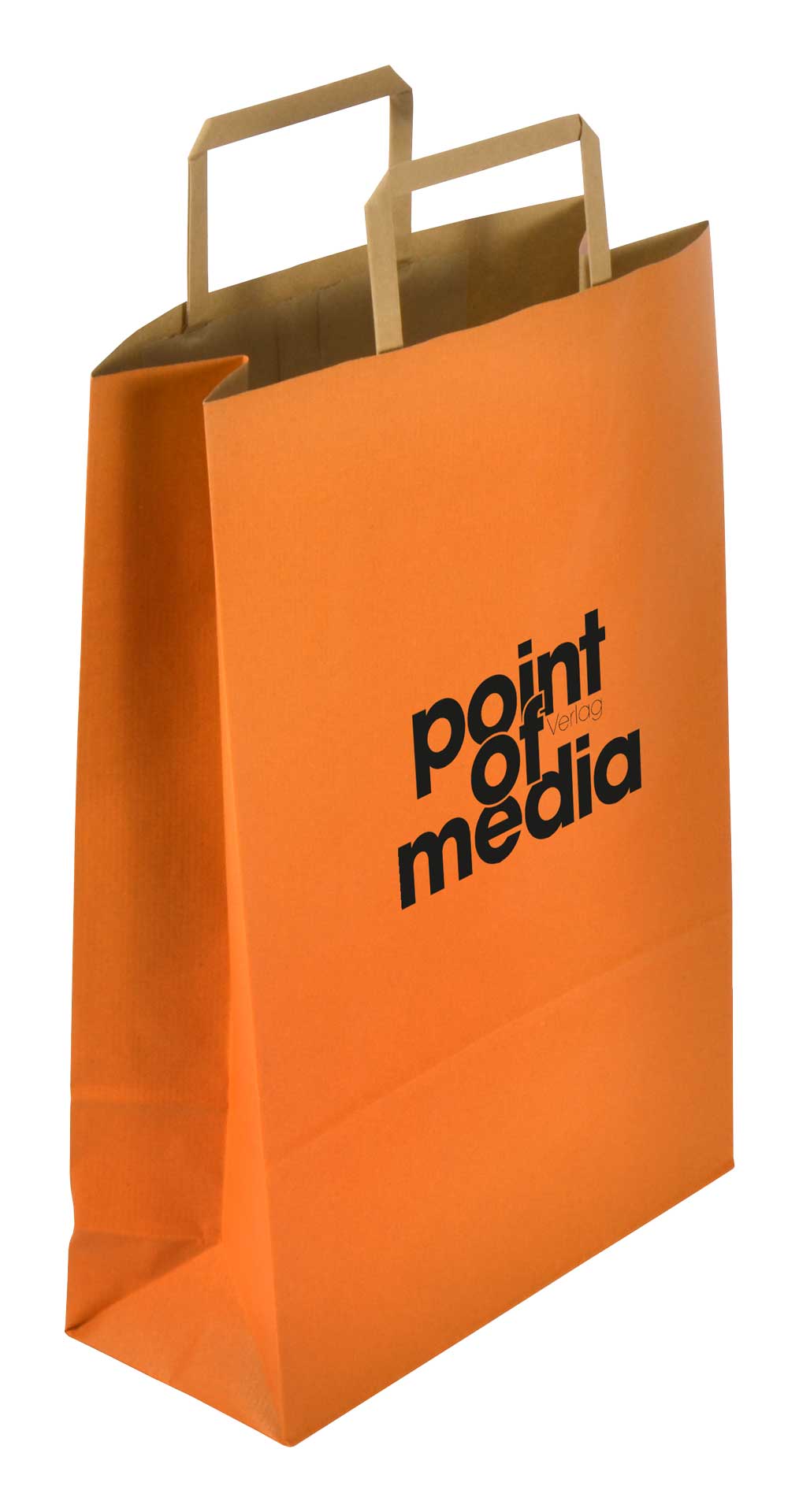 Tragetasche Standard-Recycled orange mit Logo