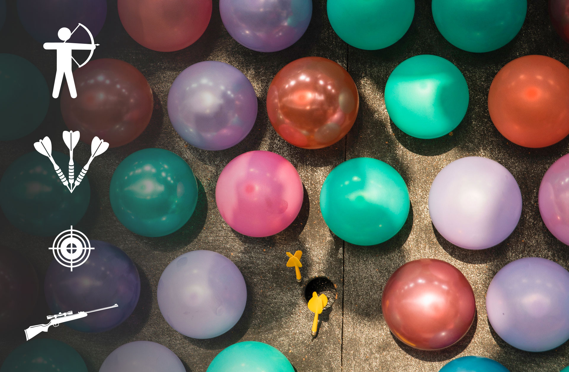 Schießballons mit Icon