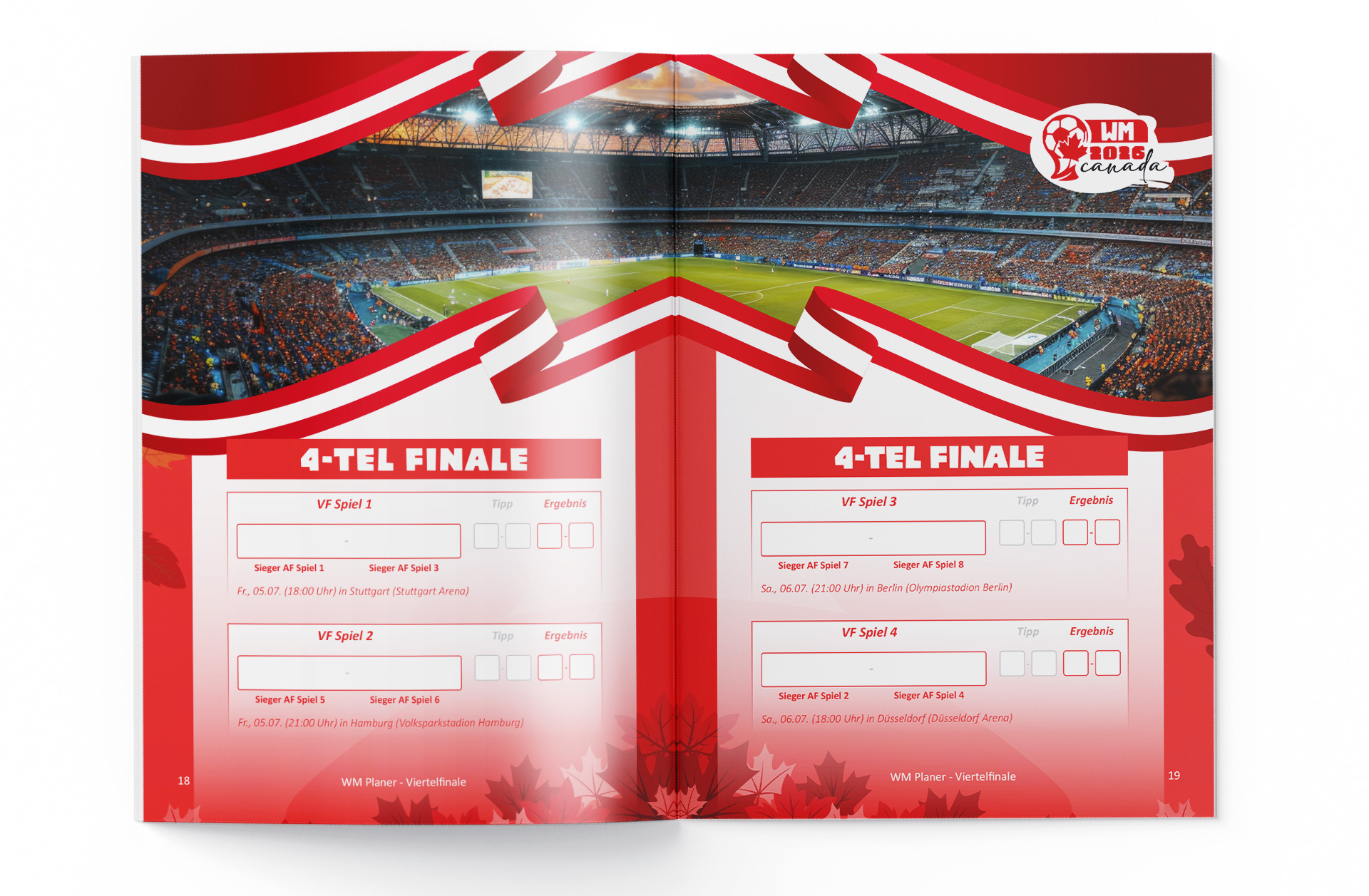 Fußball WM 2026 Spielplan Broschüre Innenseite 4