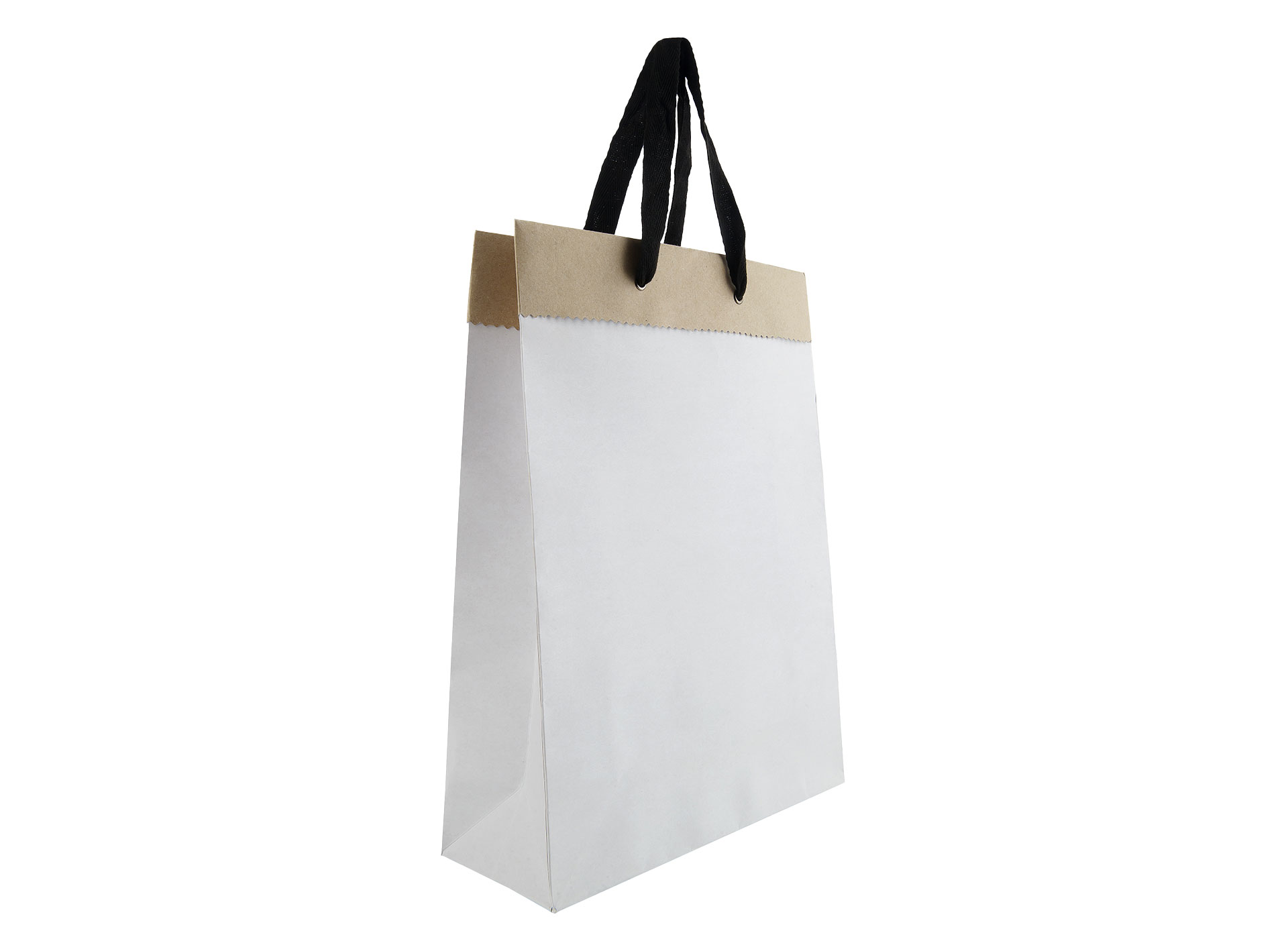 Tragetasche Milano braun-weiß Tragetasche Milano braun-weiß