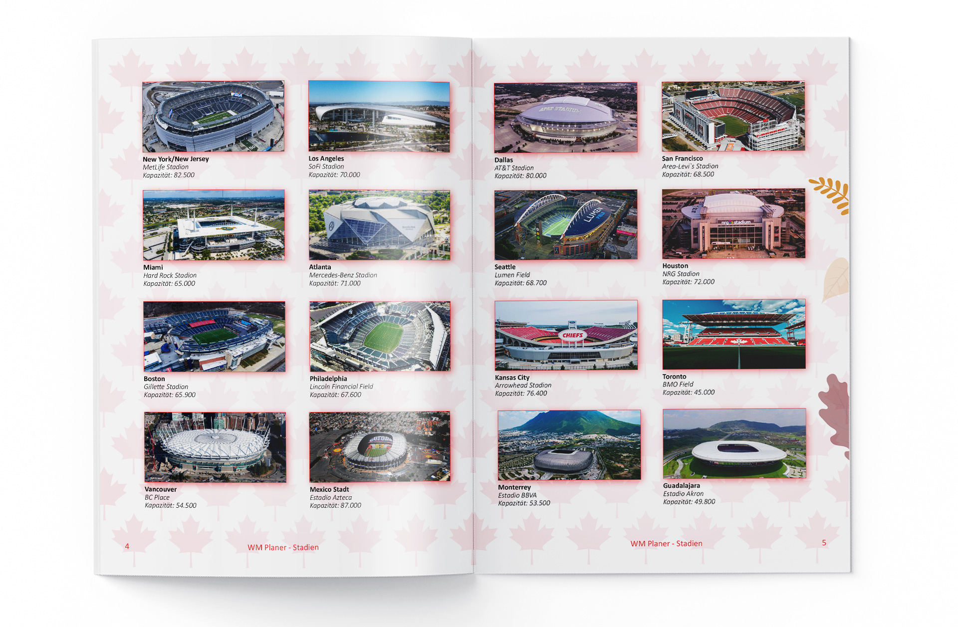 Fußball WM 2026 Spielplan Broschüre Innenseite 1