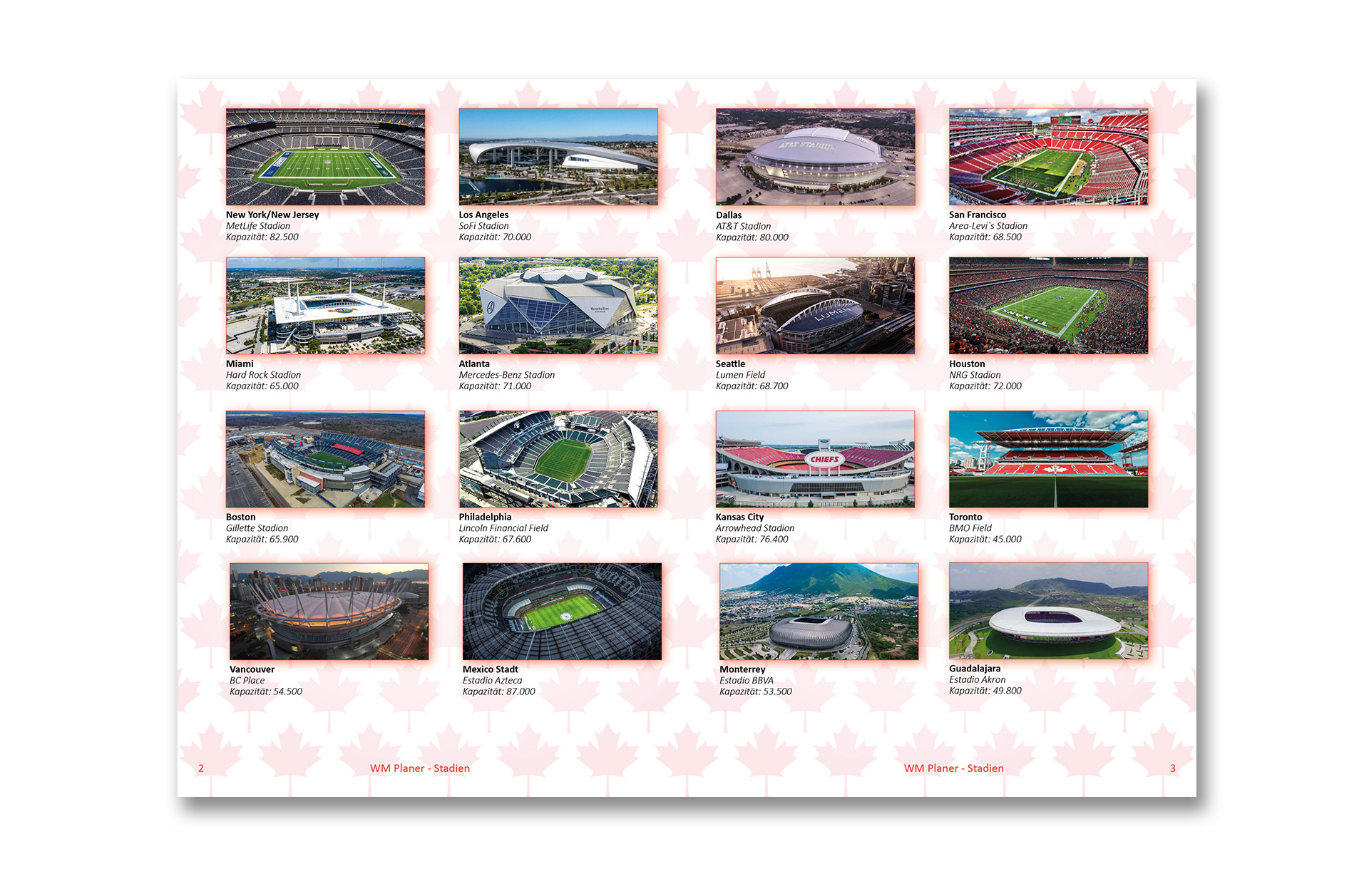 Fußball WM 2026 Spielplan Broschüre offen