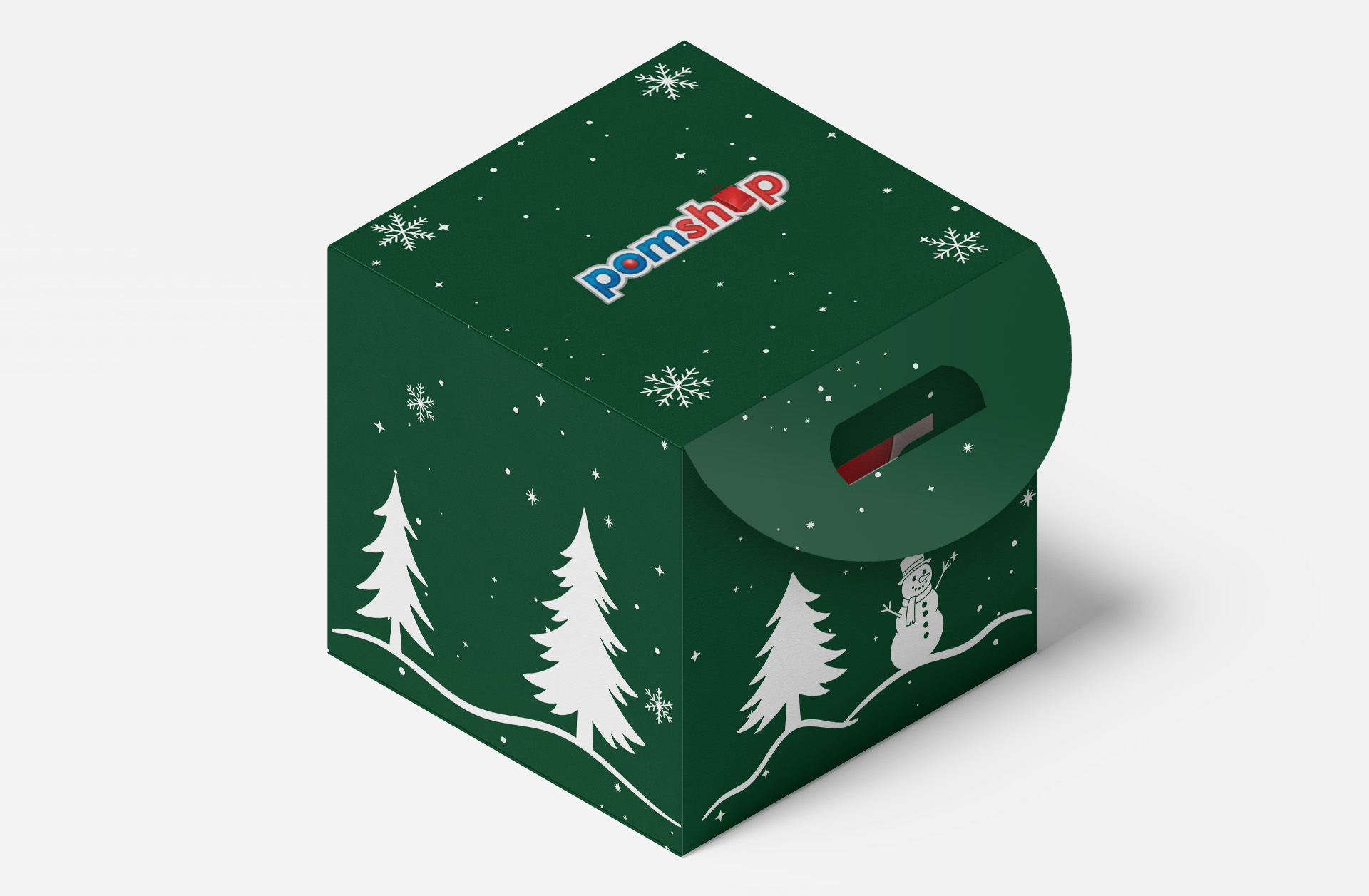 Bedruckte Weihnachtskugel Verpackung ohne Fenster 80 mm