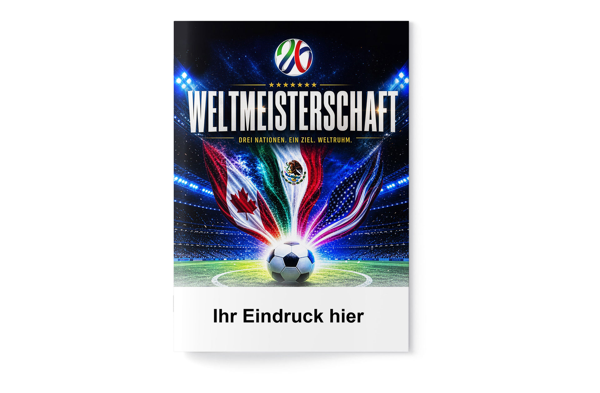 Fußball WM 2026 - Spielplan Broschüre Volksbank