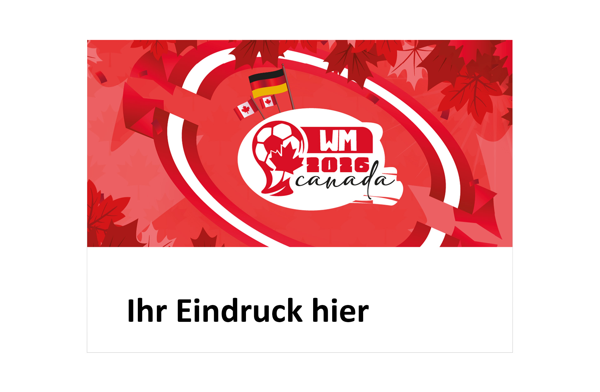 Fußball WM 2026 Leporello Deckblatt Eindruck