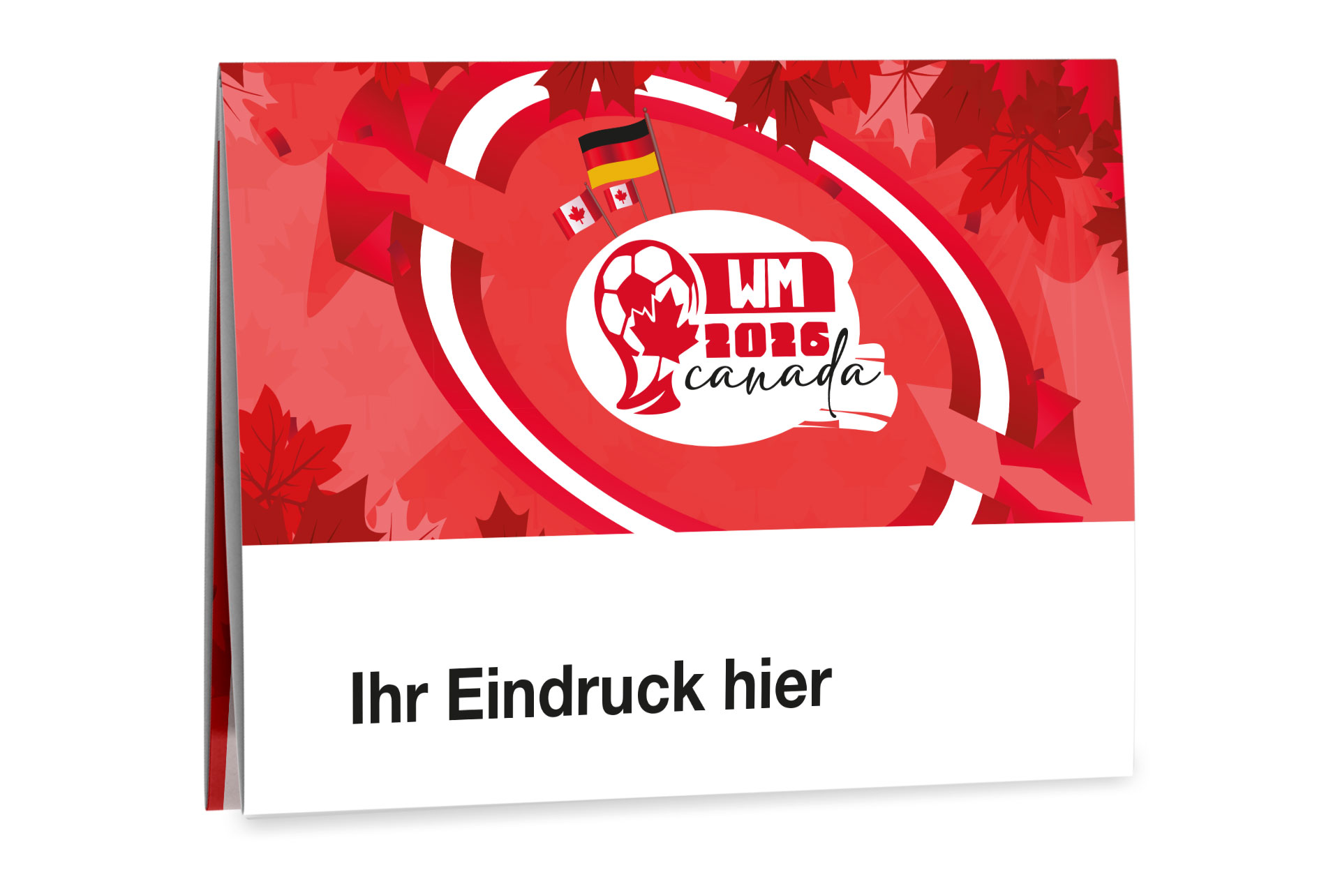 Fußball WM 2026 Leporello Deckblatt Eindruck Fußball WM 2026 Leporello Deckblatt Eindruck