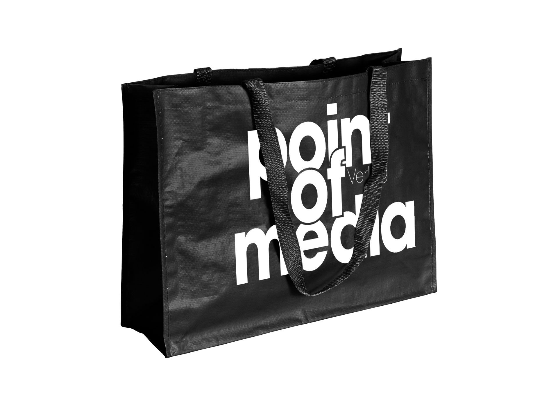Tragetasche Woven Carry schwarz mit Logo