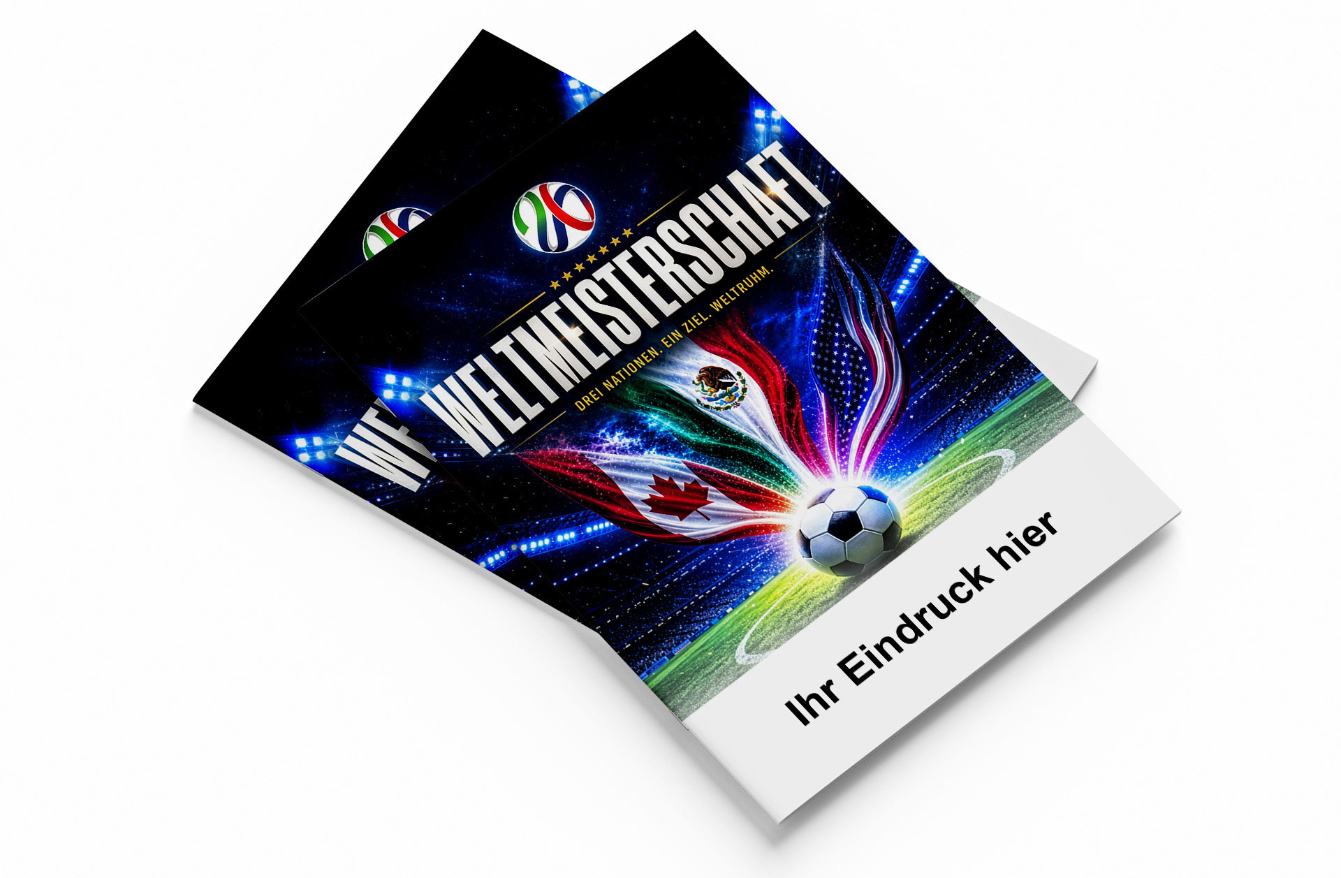 Fußball WM 2026 - Spielplan Broschüre Volksbank