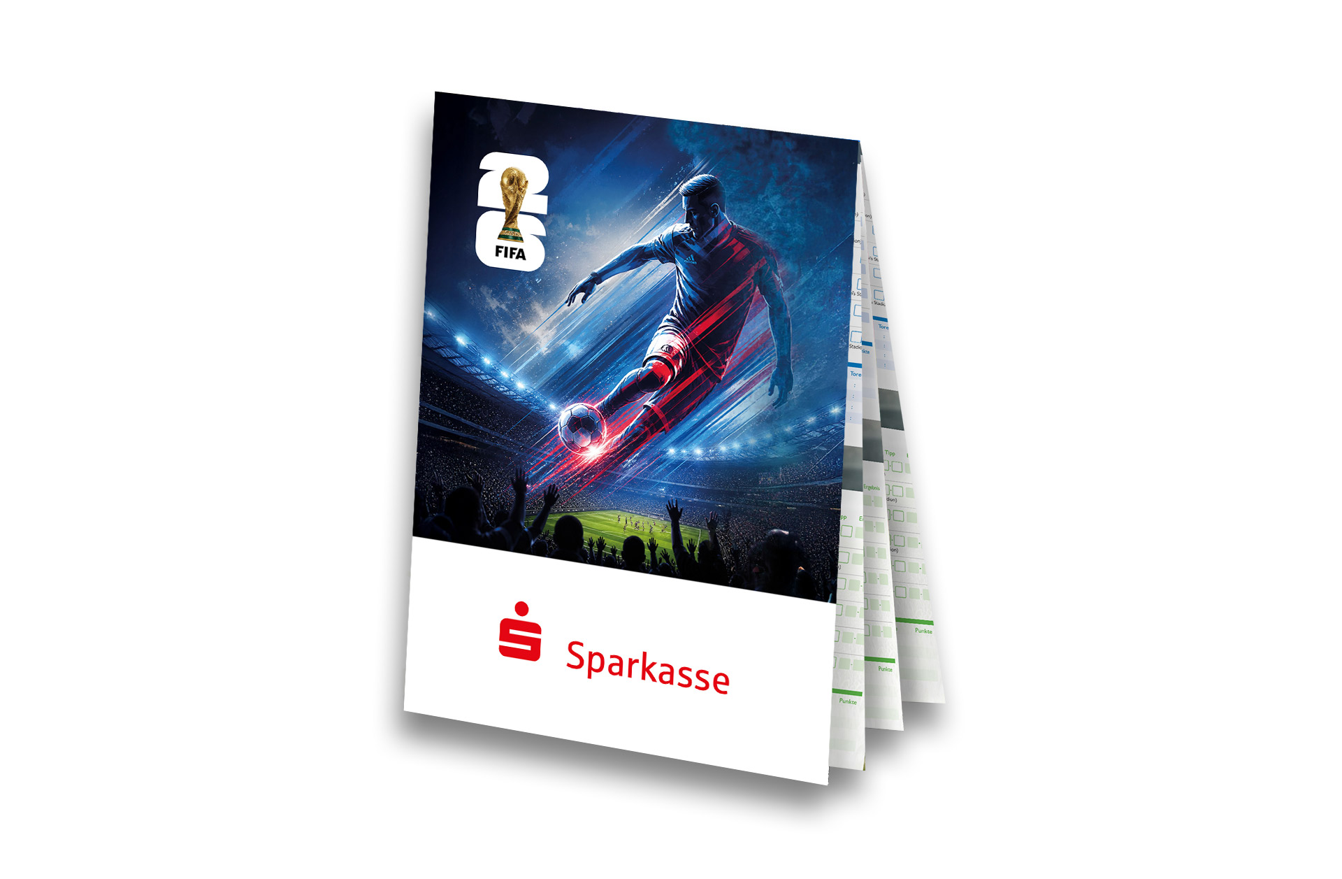 Fußball WM 2026 - Spielplan Faltblatt Sparkasse