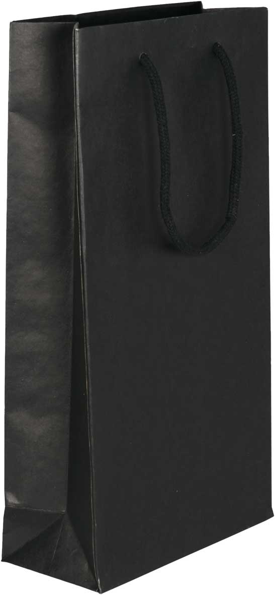Bedruckte Tragetasche Flaschentasche Premium schwarz