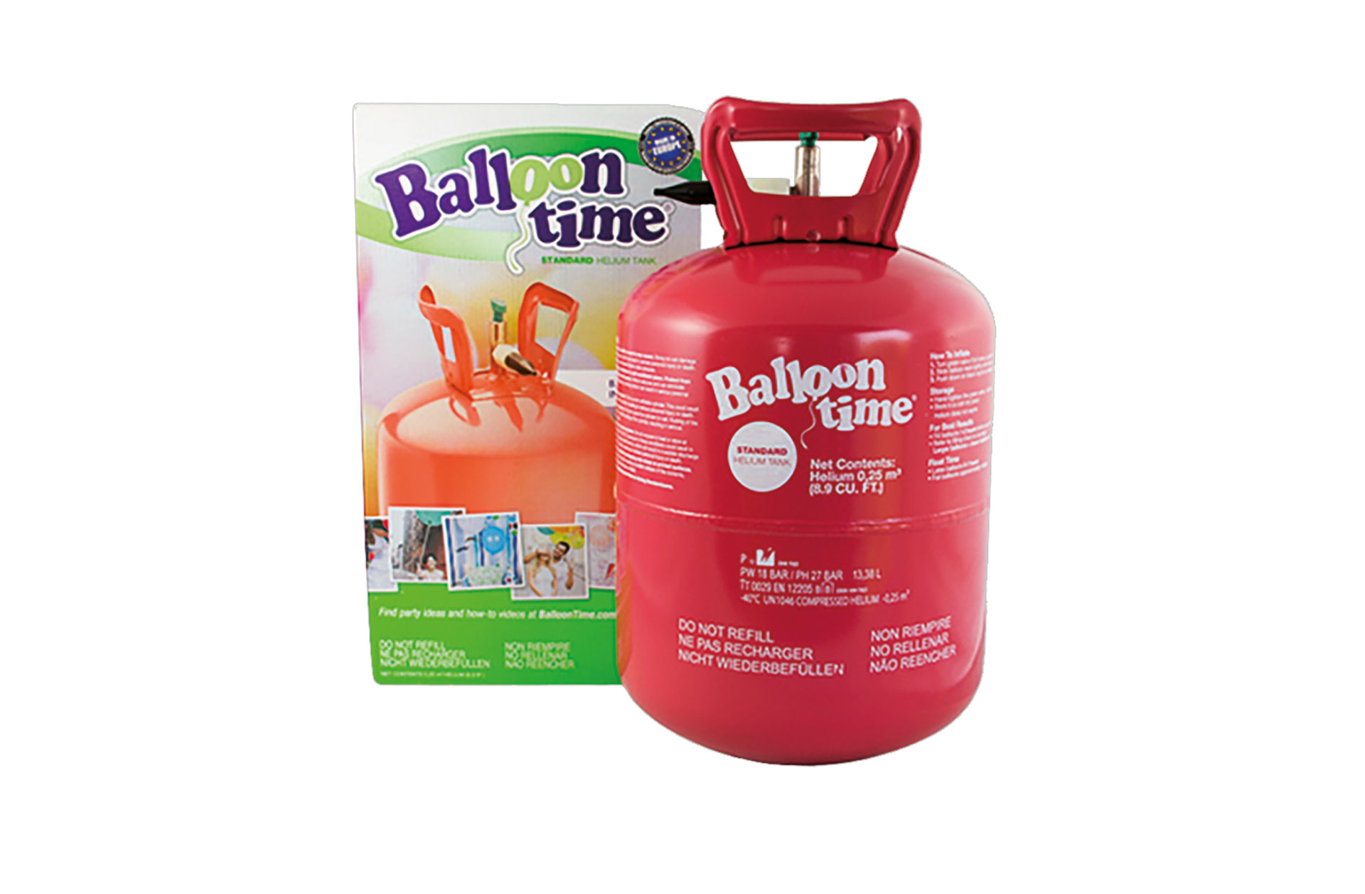 Ballongas Einwegbehälter