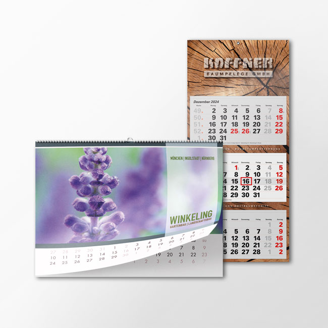 Kalendersortiment Wand- und Tischkalender individuell