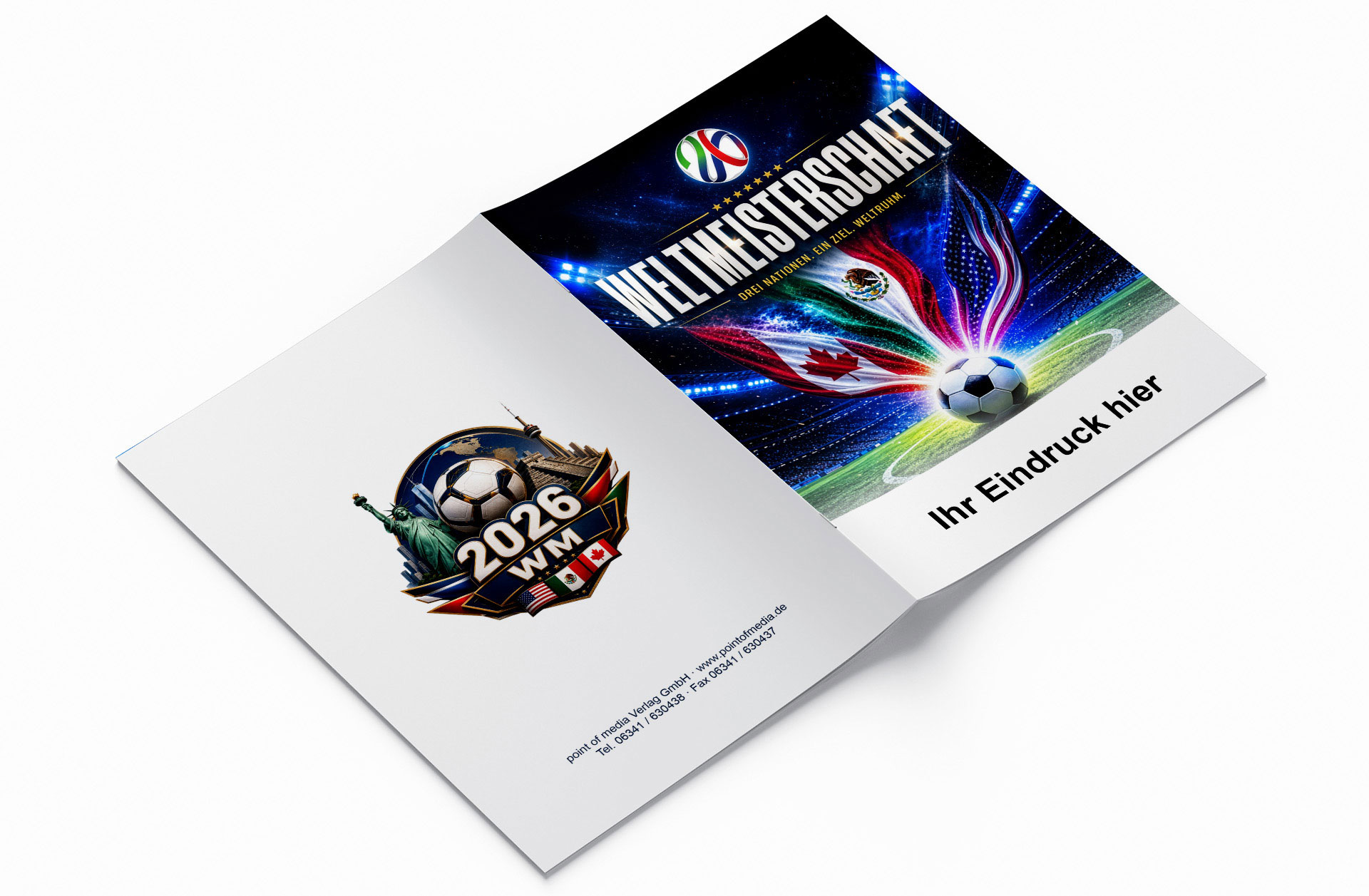 Fußball WM 2026 - Spielplan Broschüre Volksbank