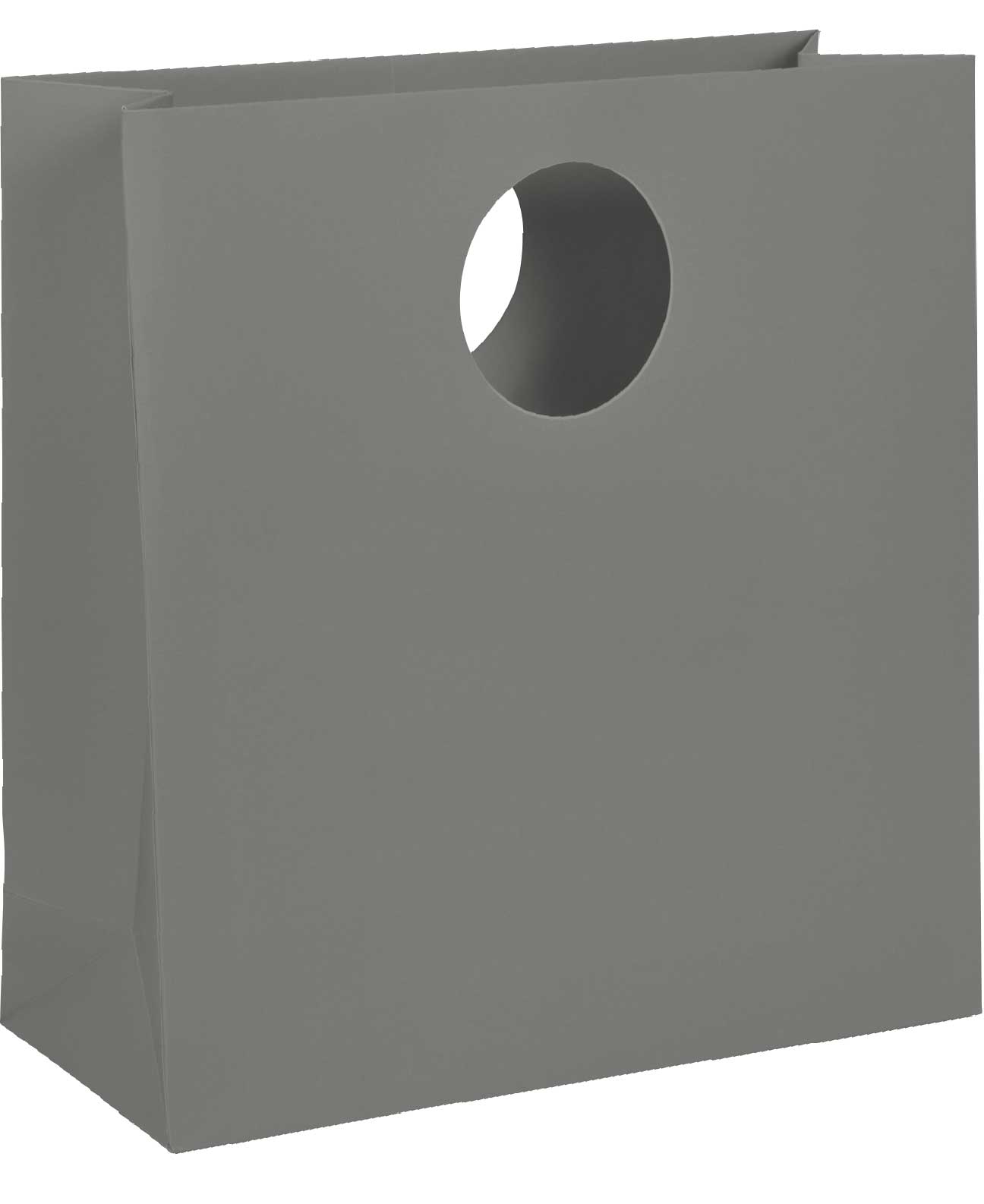 Papier-Tragetasche Avantgarde anthrazit rund