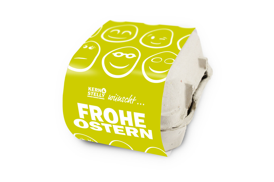 Ostereier mit Logo Banderole Kern Stelly Ostereier mit Logo Banderole Kern Stelly