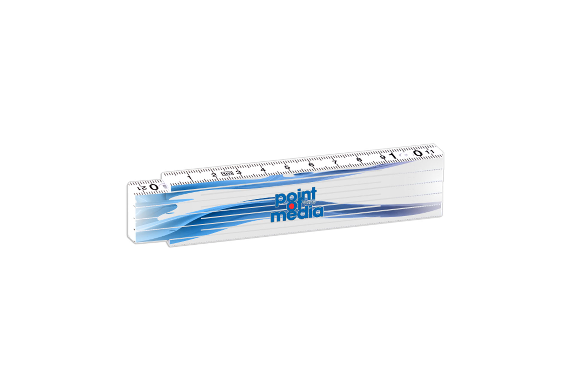 Zollstock aus Kunsstoff mit Logo sonderfarben mehrfarbig Zollstock aus Kunsstoff mit Logo sonderfarben mehrfarbig