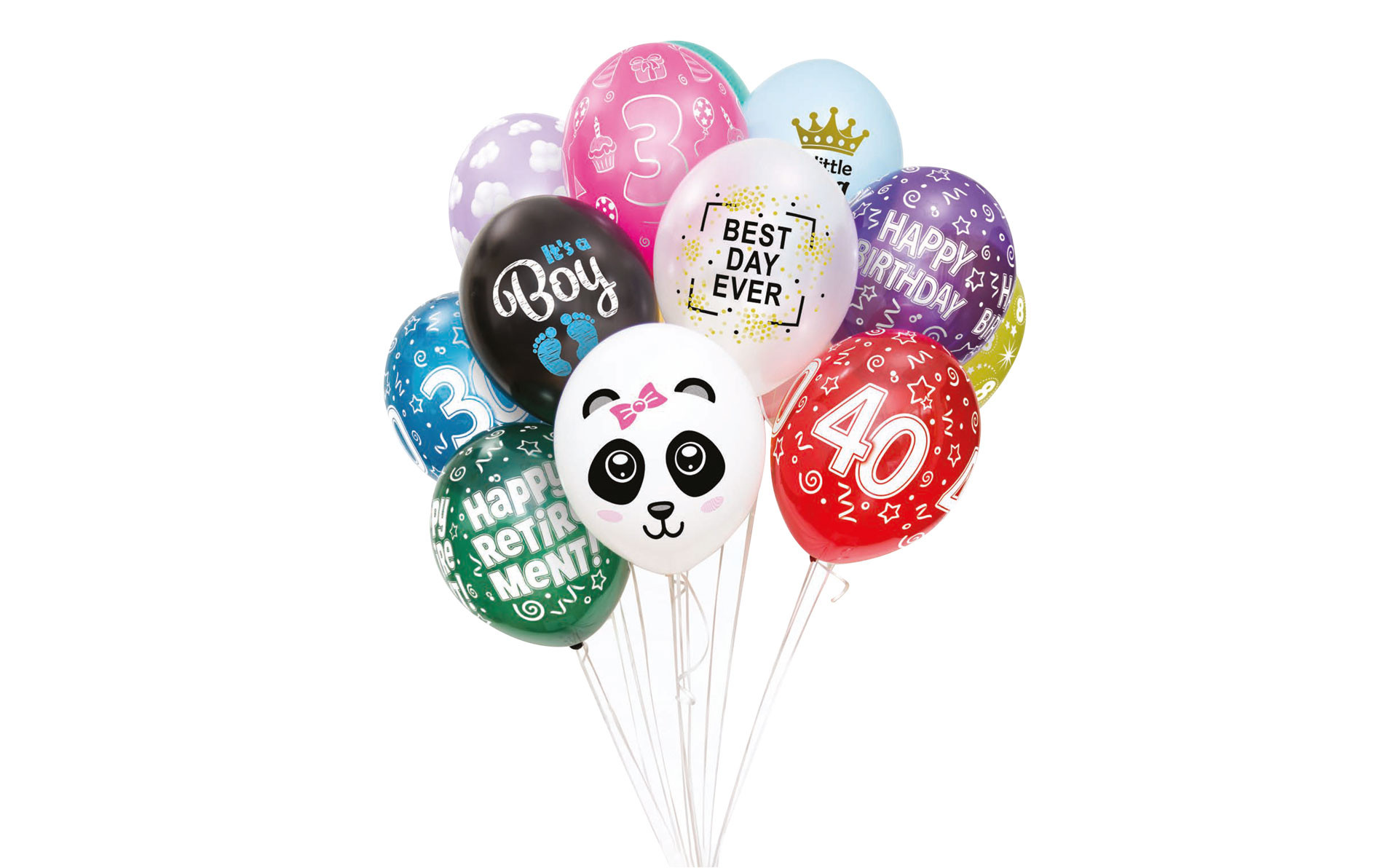 Bedruckte Luftballons im Siebdruck