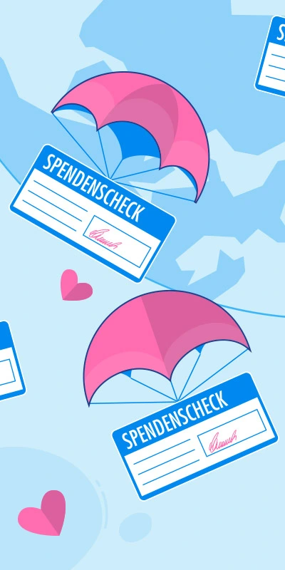 Banner - Spendenschecks