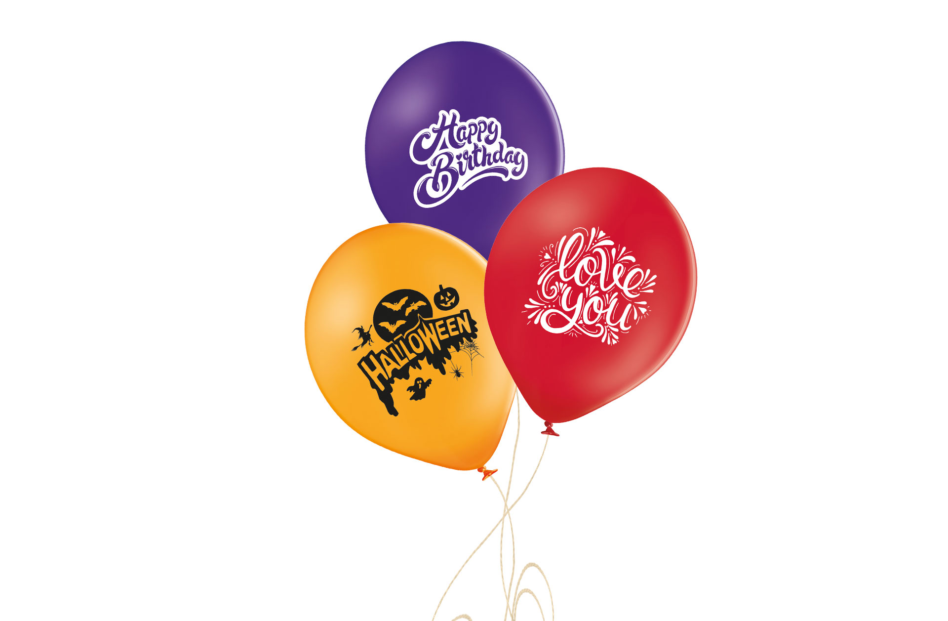 Bedruckte Luftballons im Siebdruck