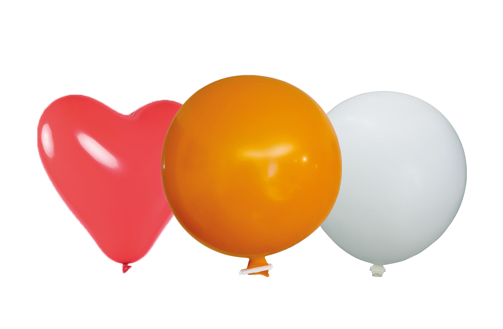 Riesenballons ohne Aufdruck Herz- und Kreisform