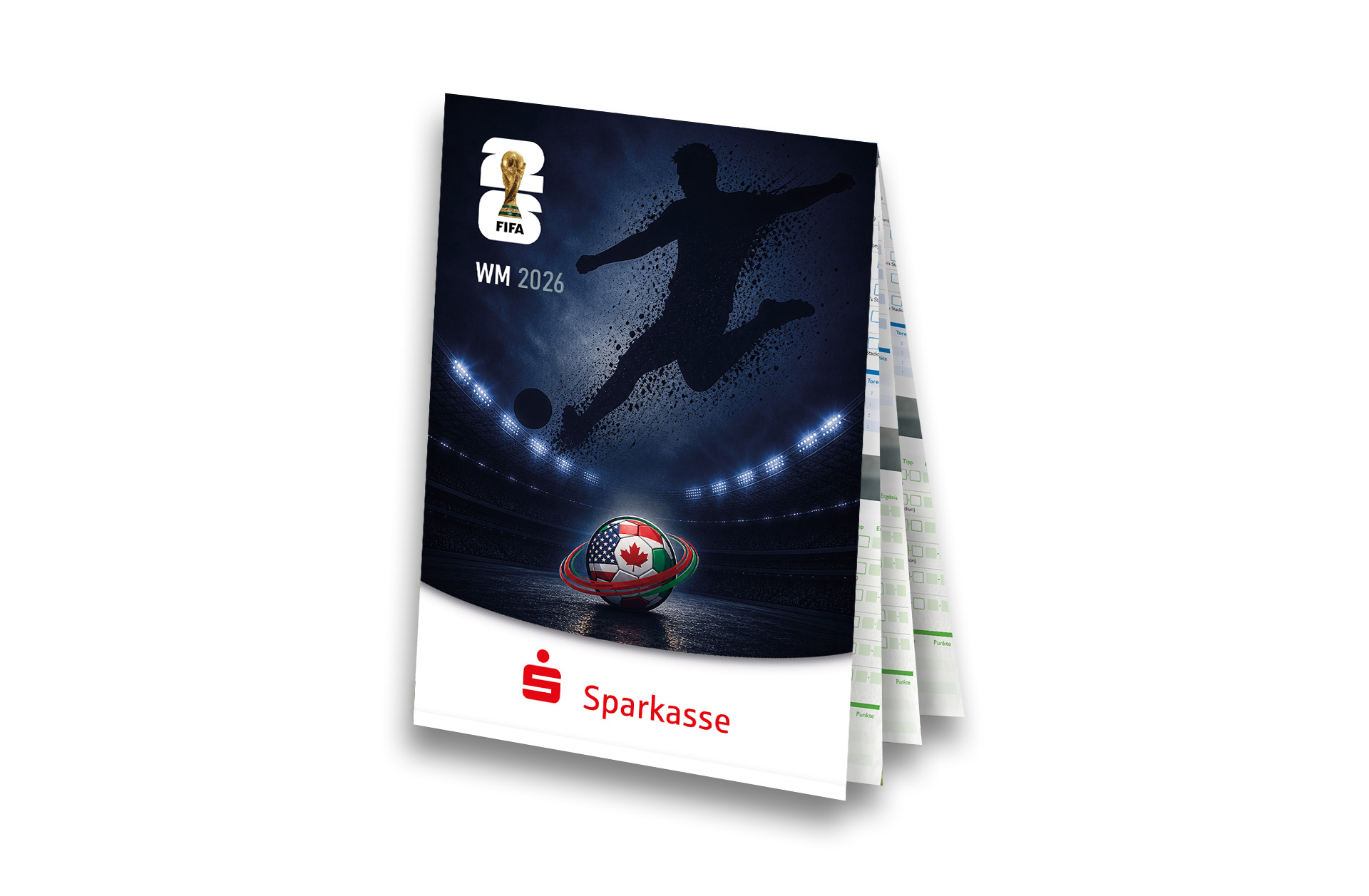 Fußball WM 2026 - Spielplan Faltblatt Sparkasse