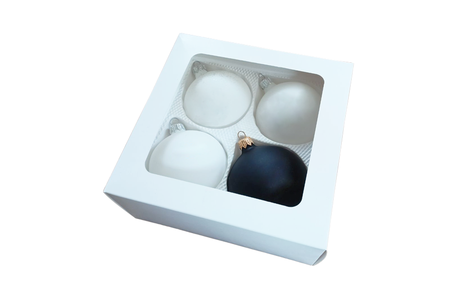 Weihnachtskugel Verpackung 4er Karton Box