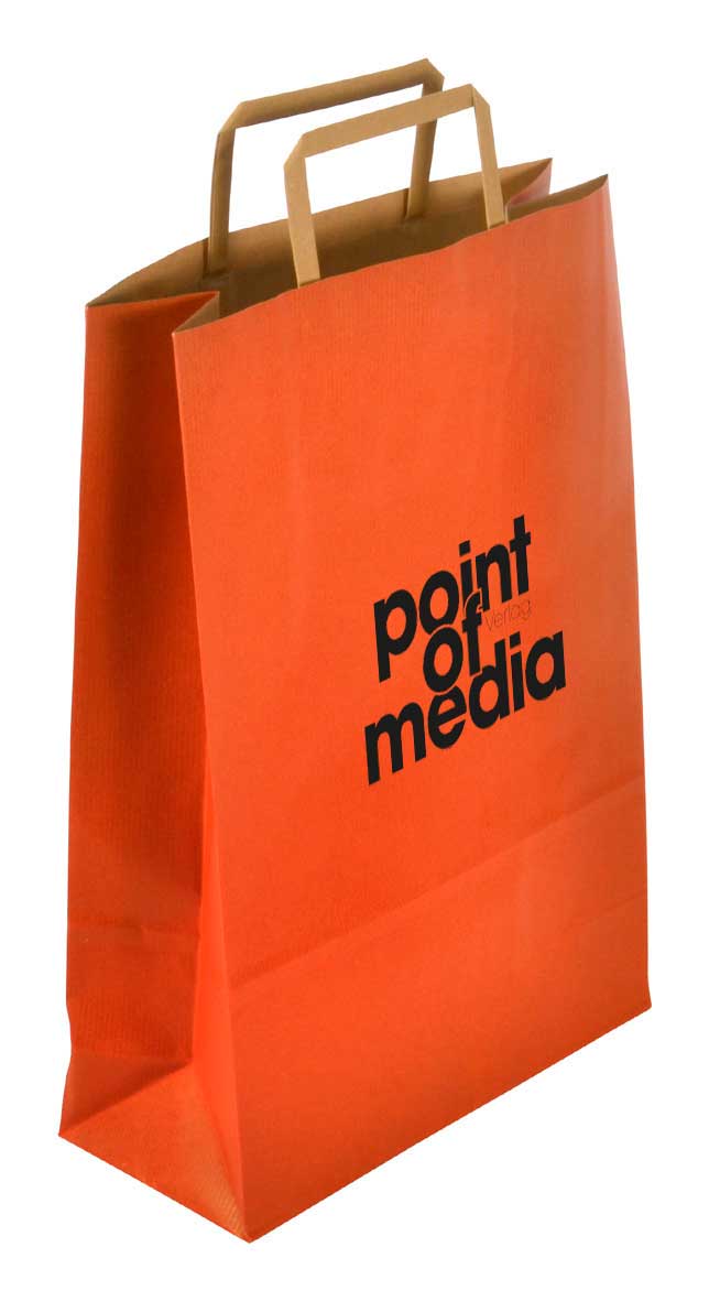 Tragetasche Standard-Recycled rot mit Logo