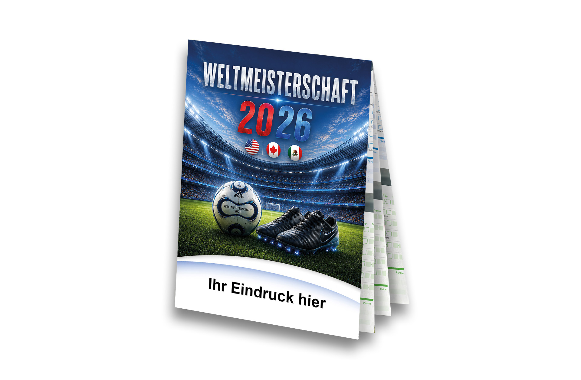 Fußball WM 2026 - Spielplan Faltblatt