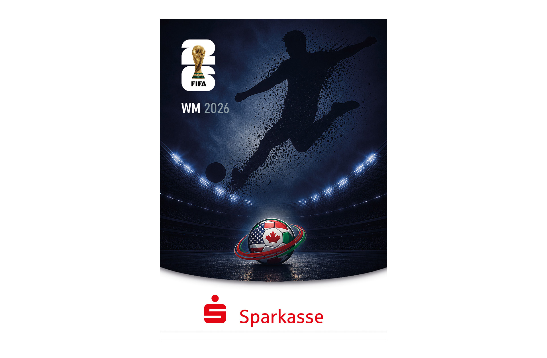 Fußball WM 2026 - Spielplan Faltblatt Sparkasse