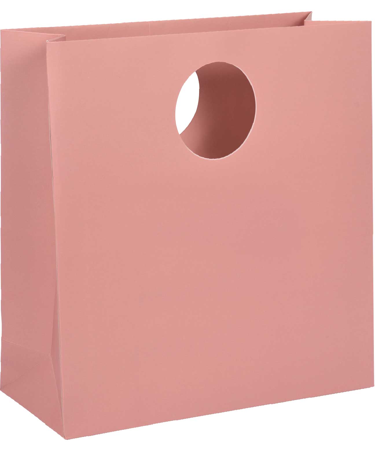 Papier-Tragetasche Avantgarde rosenholz rund