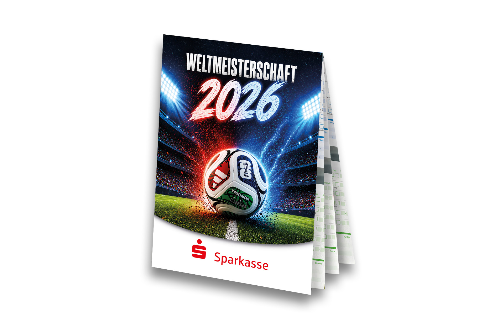 Fußball WM 2026 - Spielplan Faltblatt Sparkasse