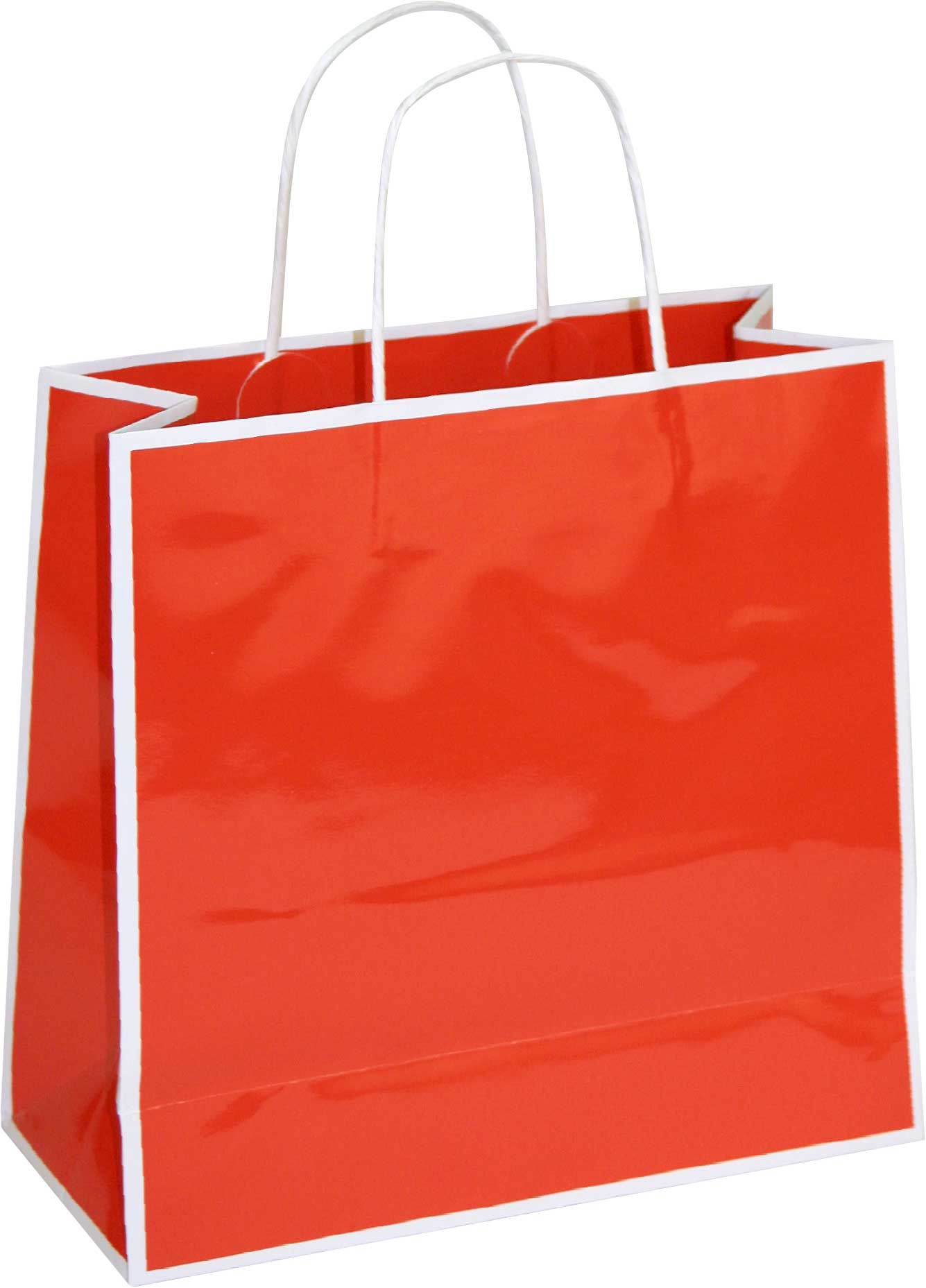 Tragetasche Papier Caro rot-weiß