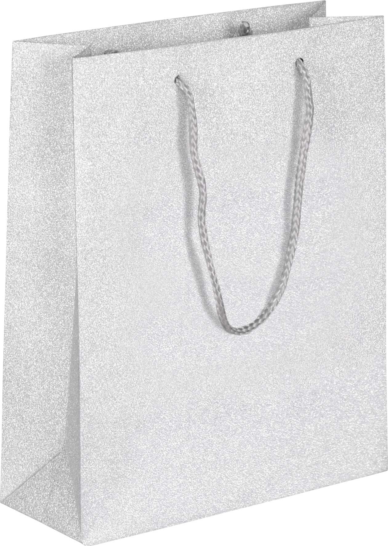 Tragetasche Papier Glamour silber