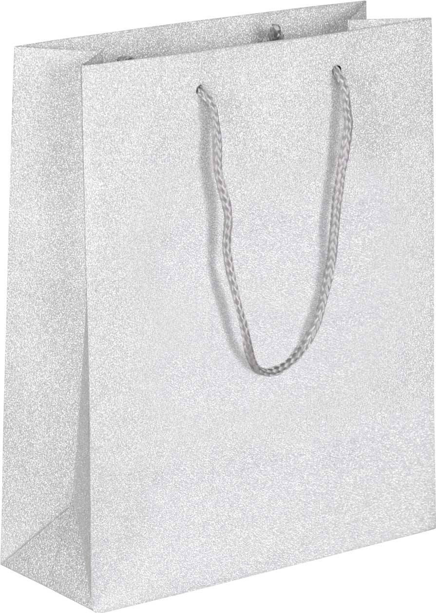 Tragetasche Papier Glamour silber Tragetasche Papier Glamour silber