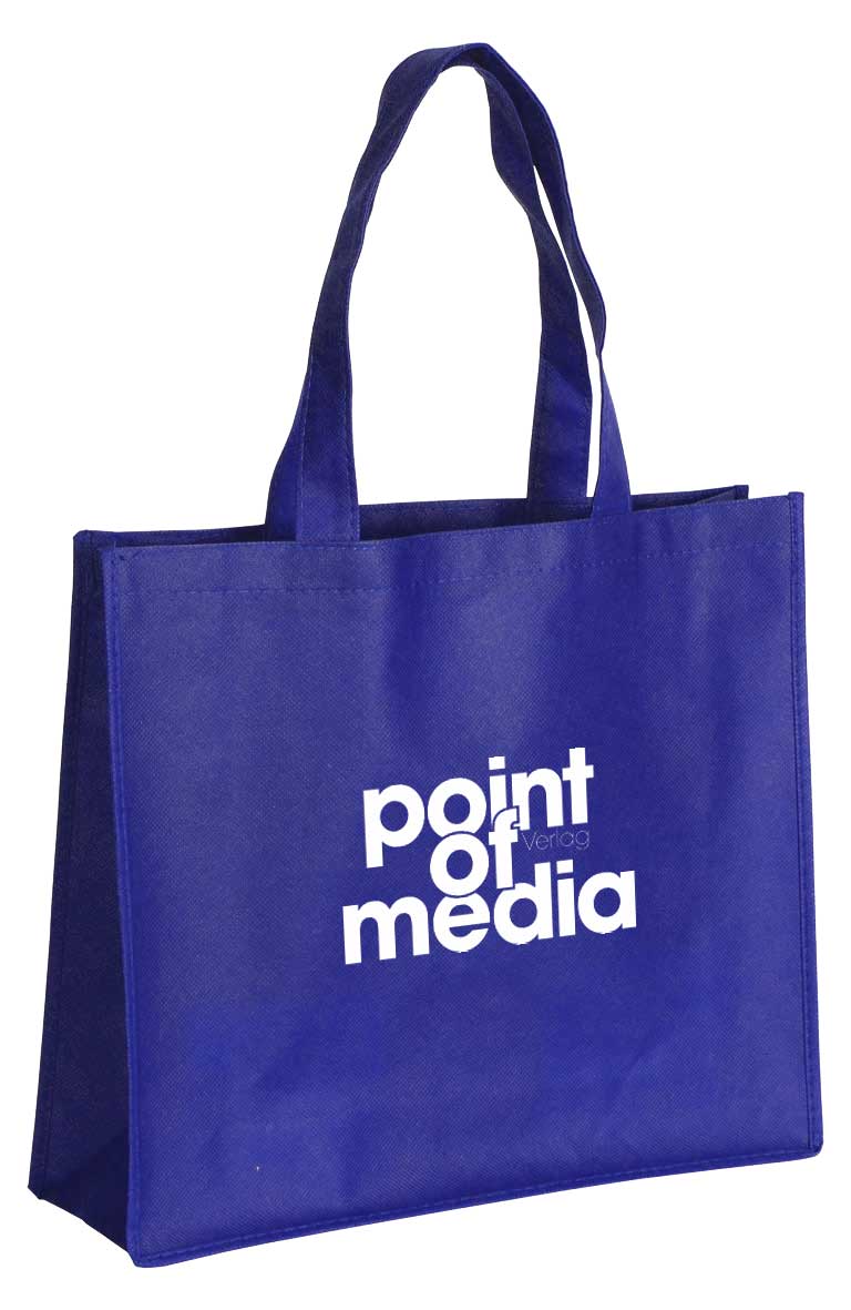 Non-Woven Tragetasche Daily royalblau mit Logo