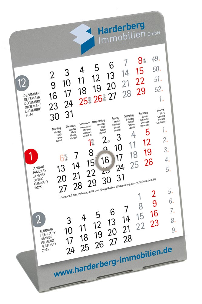 Tischkalender Table 3M Metal Siebdruck