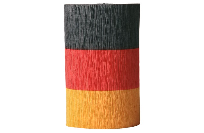 Dekokrepp Deutschland in den Farben Schwarz-Rot-Gold, 10m lang, 10cm breit