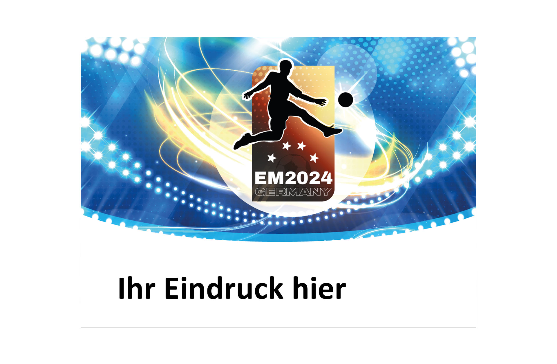 Fußball EM 2024 Klatschpappe Deckblatt  Fußball EM 2024 Klatschpappe Deckblatt