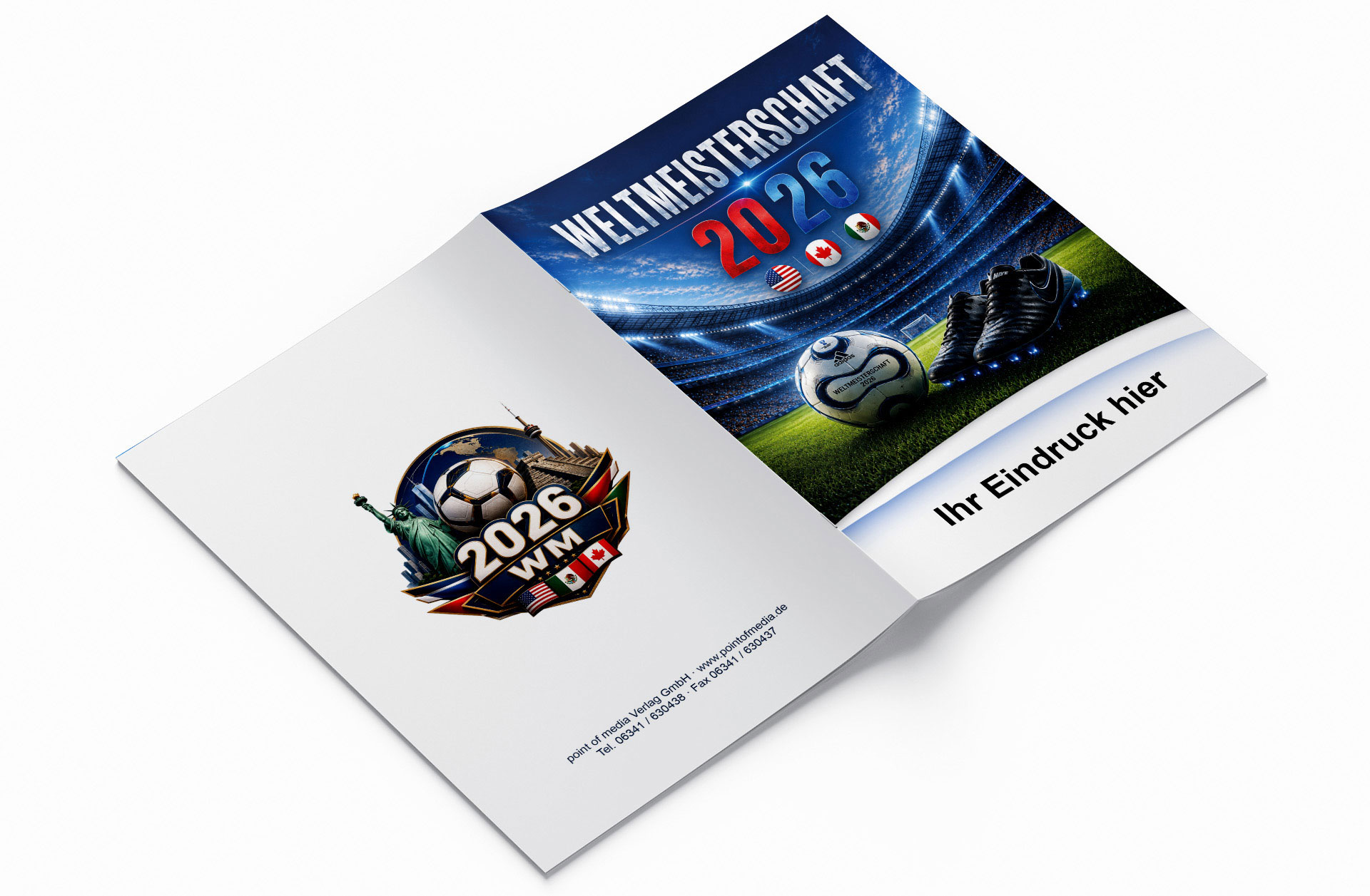 Fußball WM 2026 - Spielplan Broschüre Volksbank