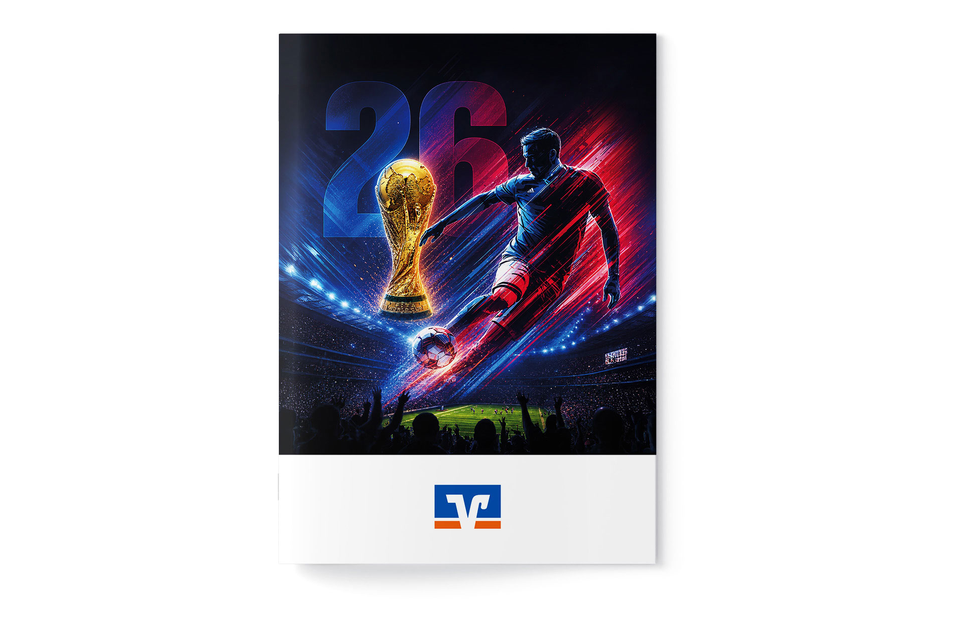 Fußball WM 2026 - Spielplan Broschüre Volksbank