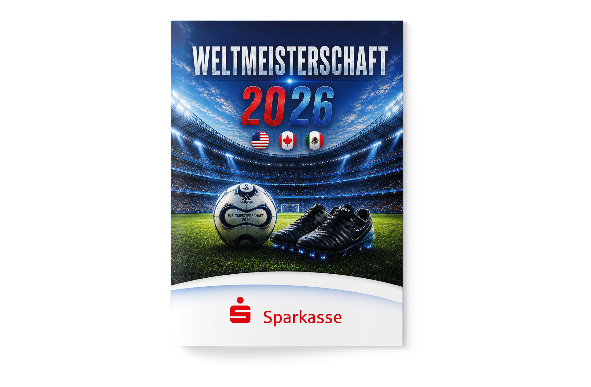 Fußball WM 2026 - Spielplan Broschüre Sparkasse